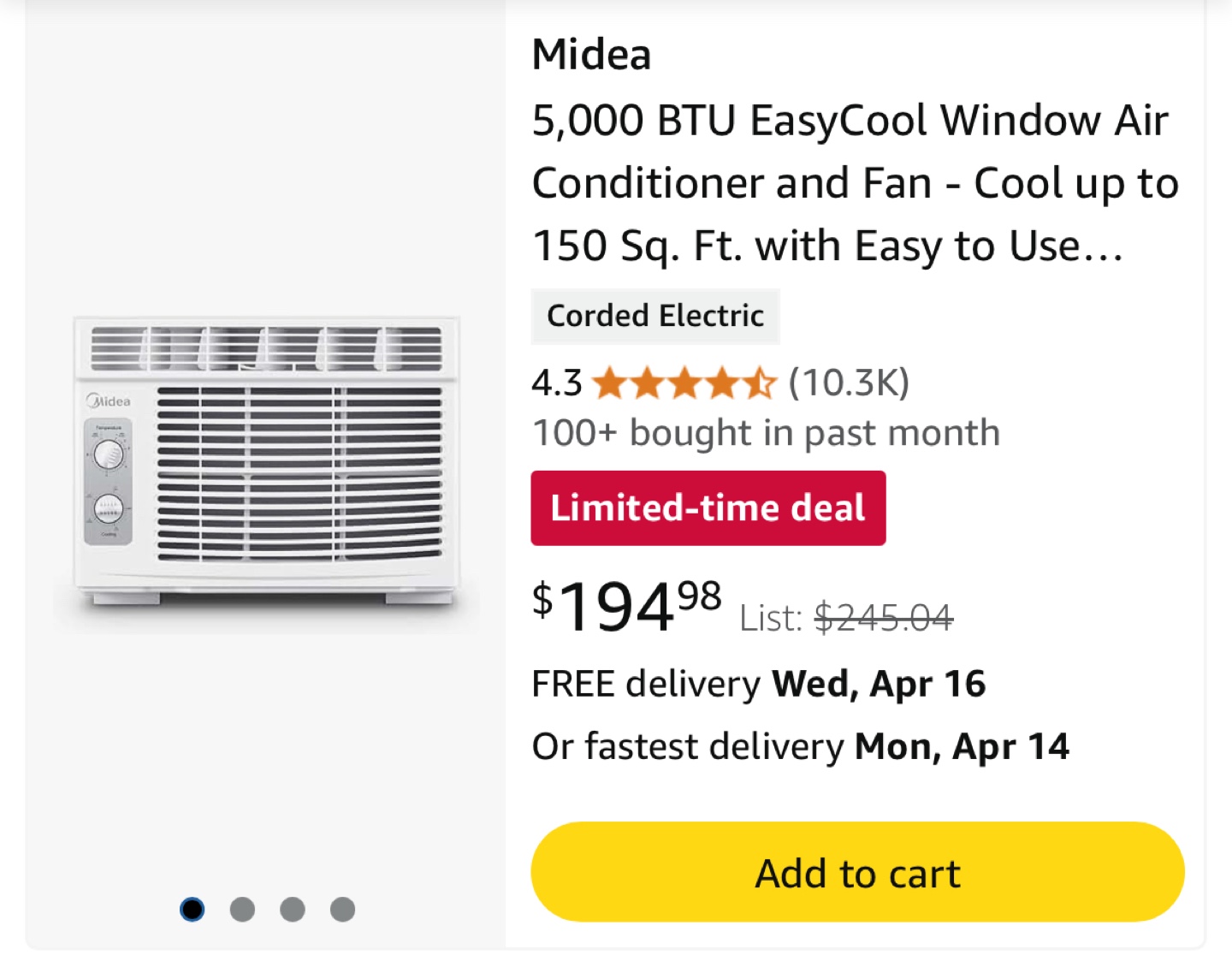 Midea 5000 BTU Window Air Conditioner - photo 2