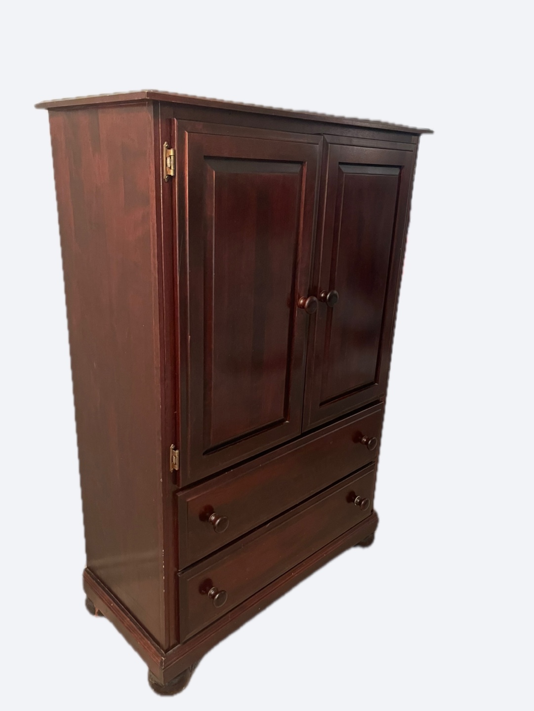 Dark Wood Armoire with Two Drawers - photo 2