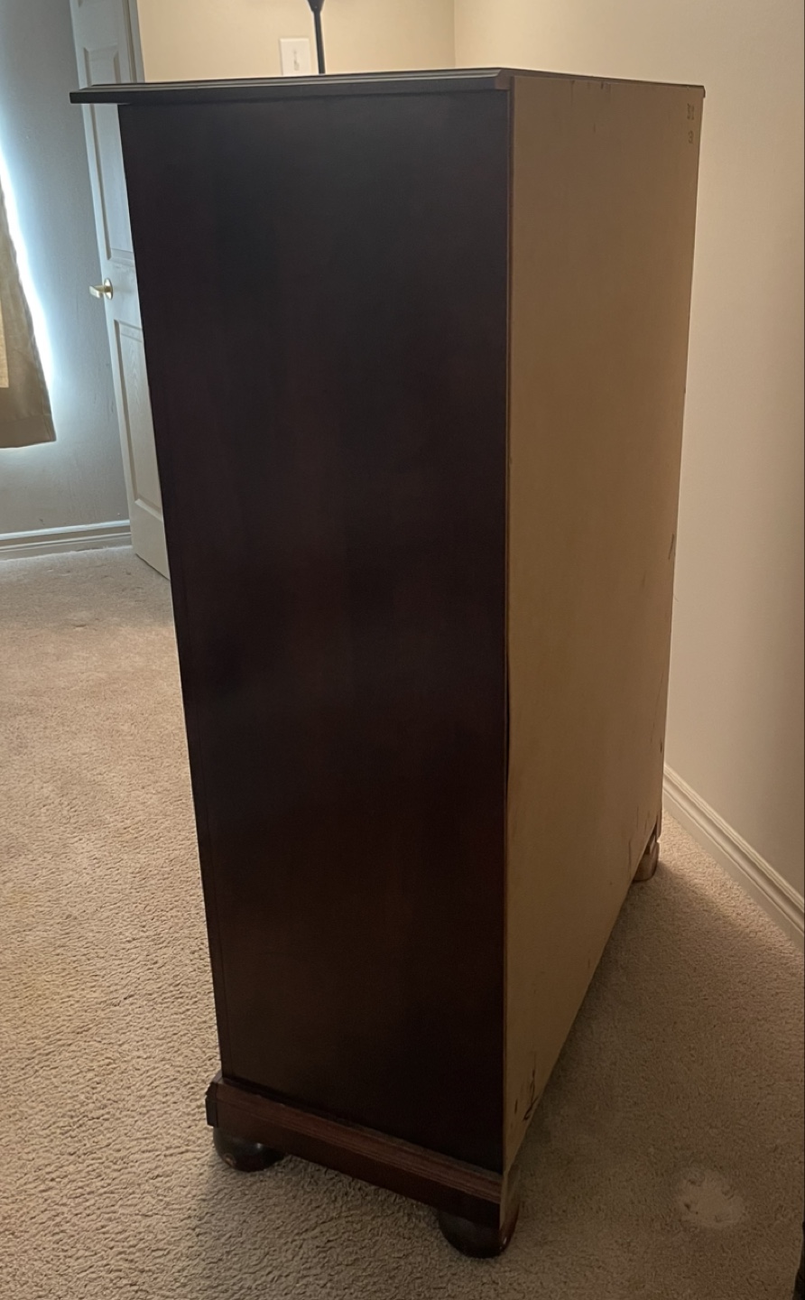 Dark Wood Armoire with Two Drawers - photo 4