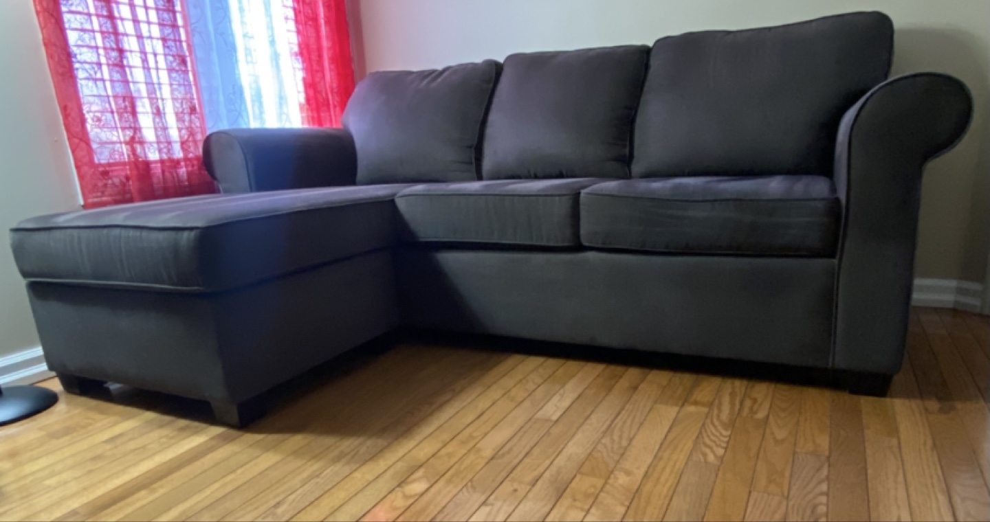 Dark Brown Sectional Sofa - photo 3