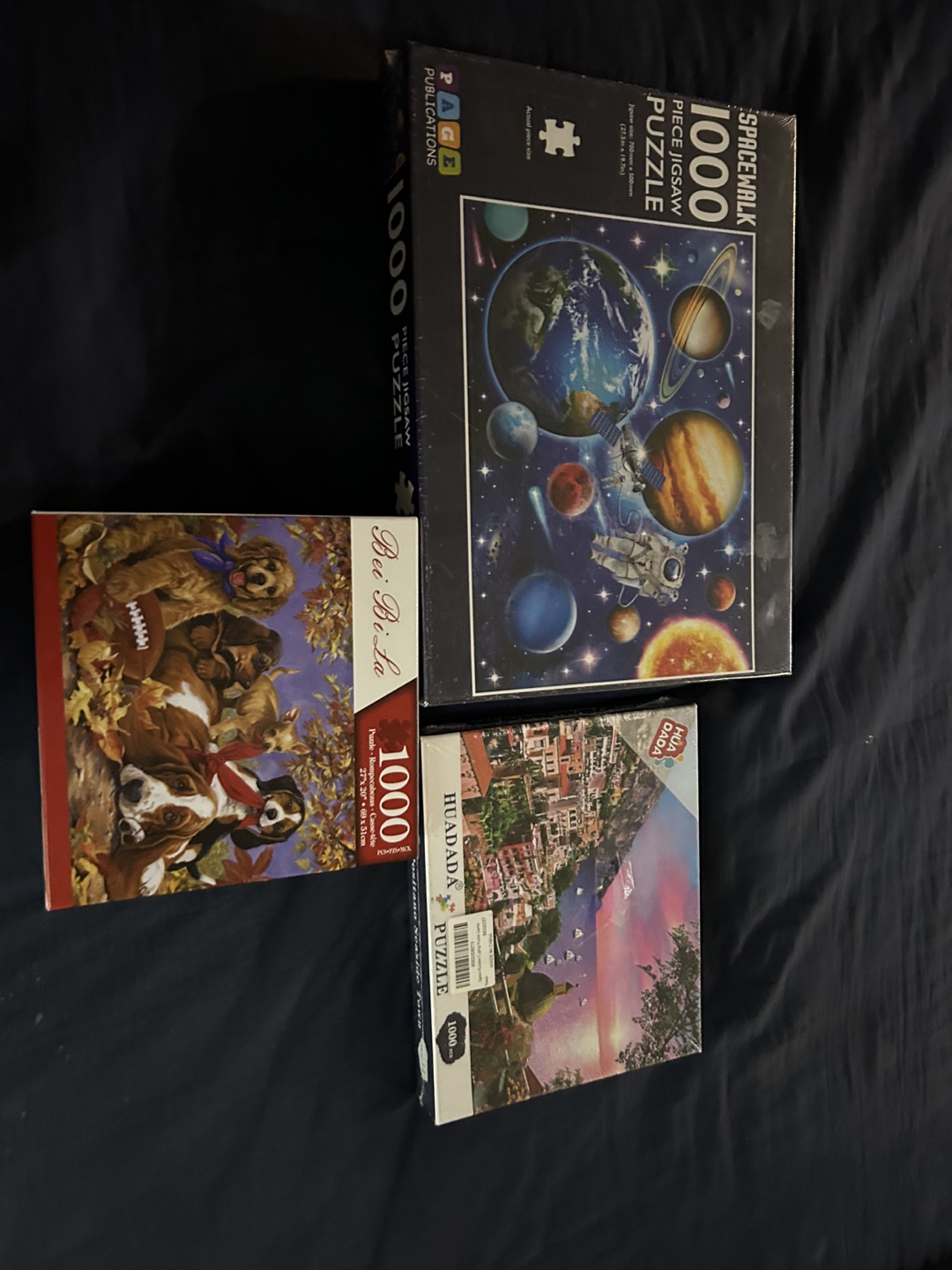 Three 1000-Piece Jigsaw Puzzles