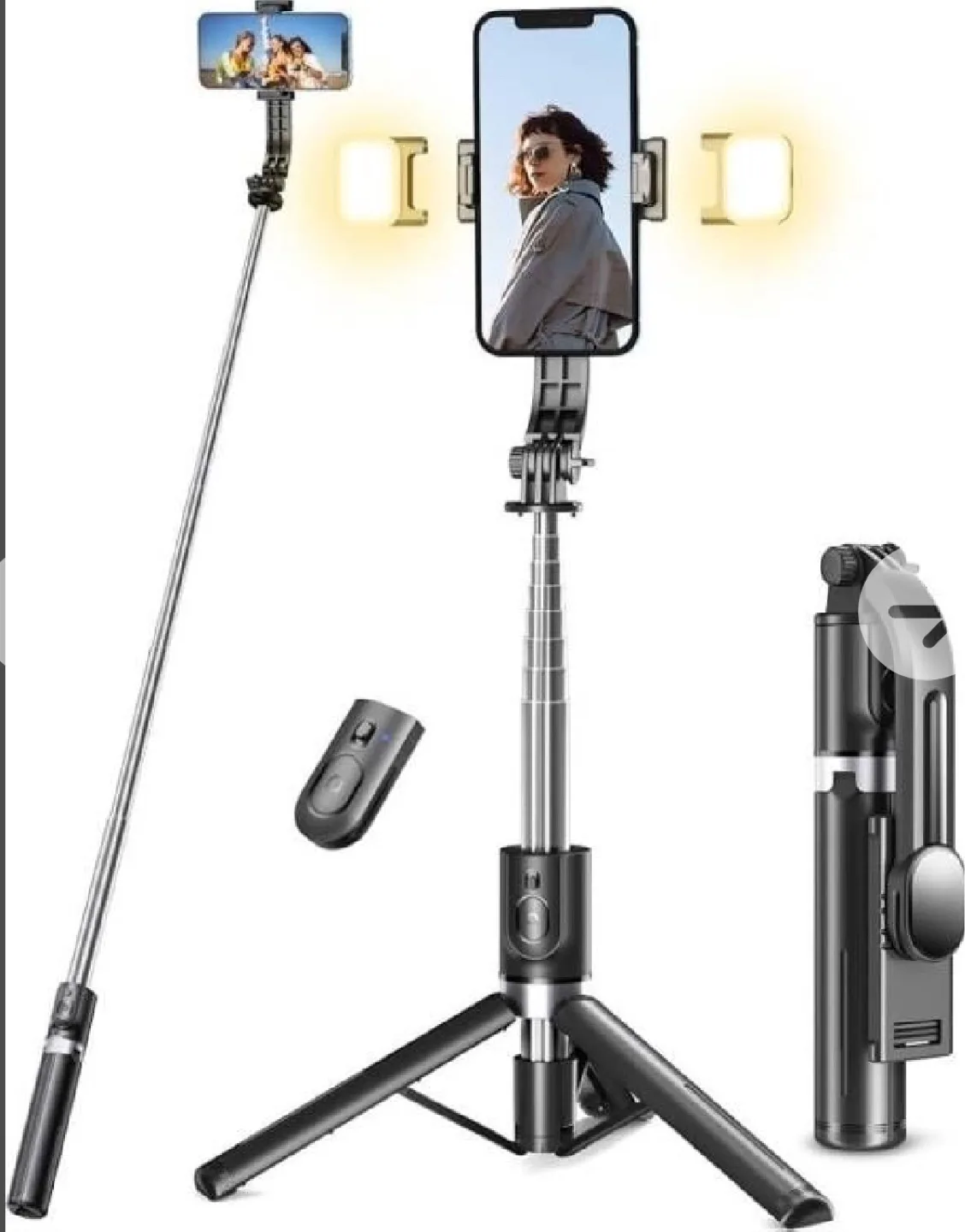PINTIRI 71cm Selfie Stick Tripod with Remote & LED Lights thumbnail