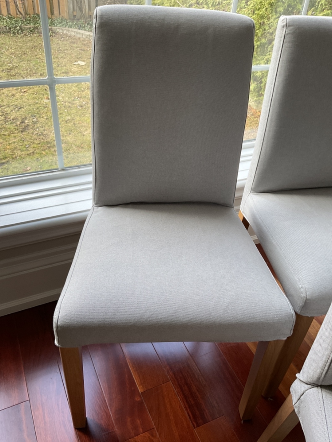 Six Light Grey Dining Chairs. Like new! - photo 3
