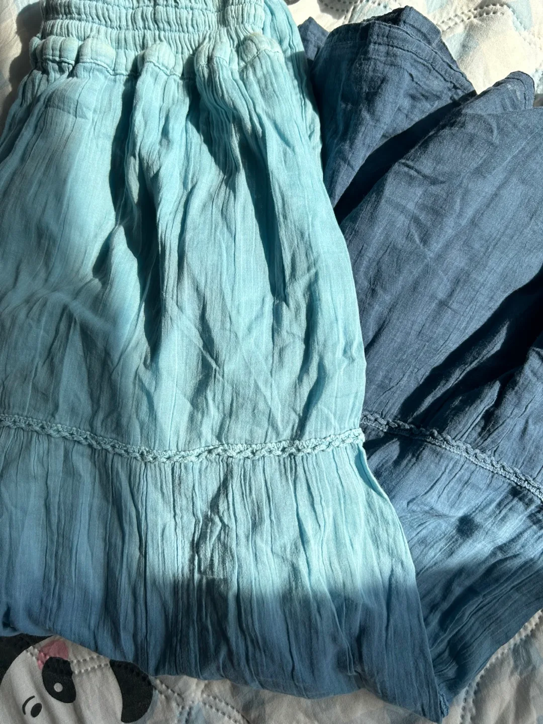 White Top and Blue Maxi Skirt image indicator(3)