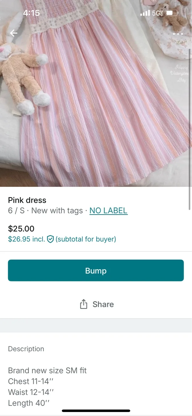 Pink Striped Sundress image indicator(2)