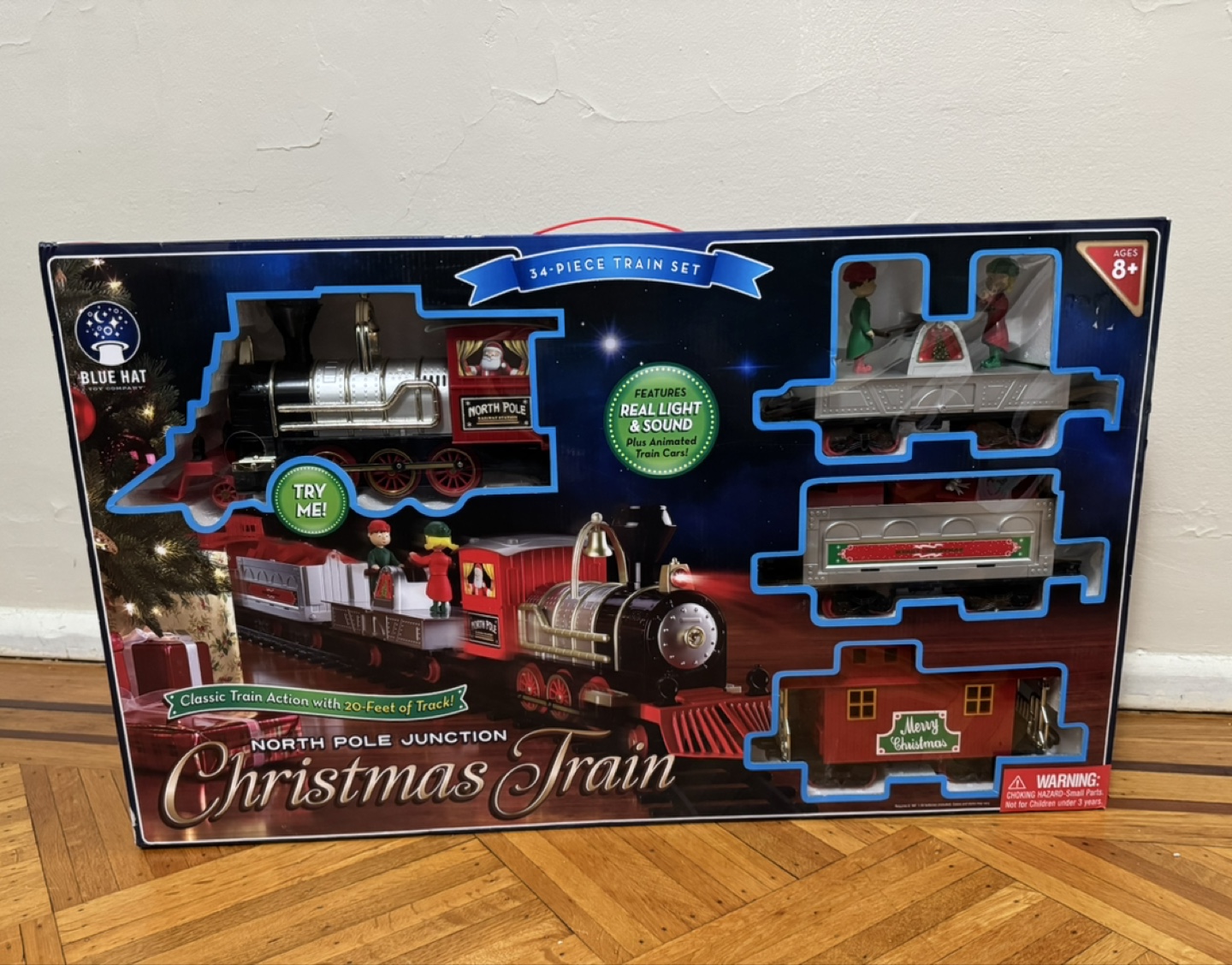 North Pole Christmas Train Set with Lights and Sounds