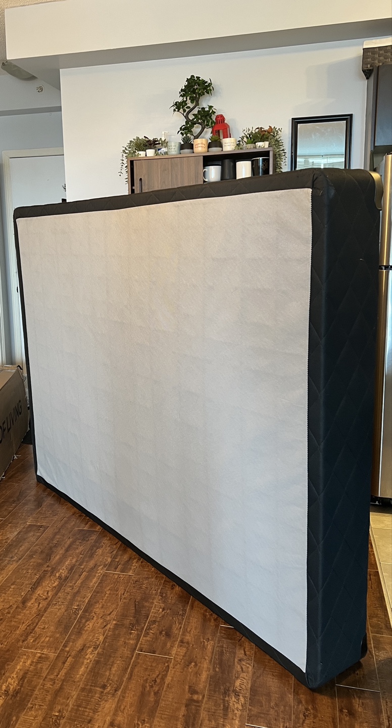 Queen Size Grey Velvet Bed Frame with Headboard and Box Frame - photo 5