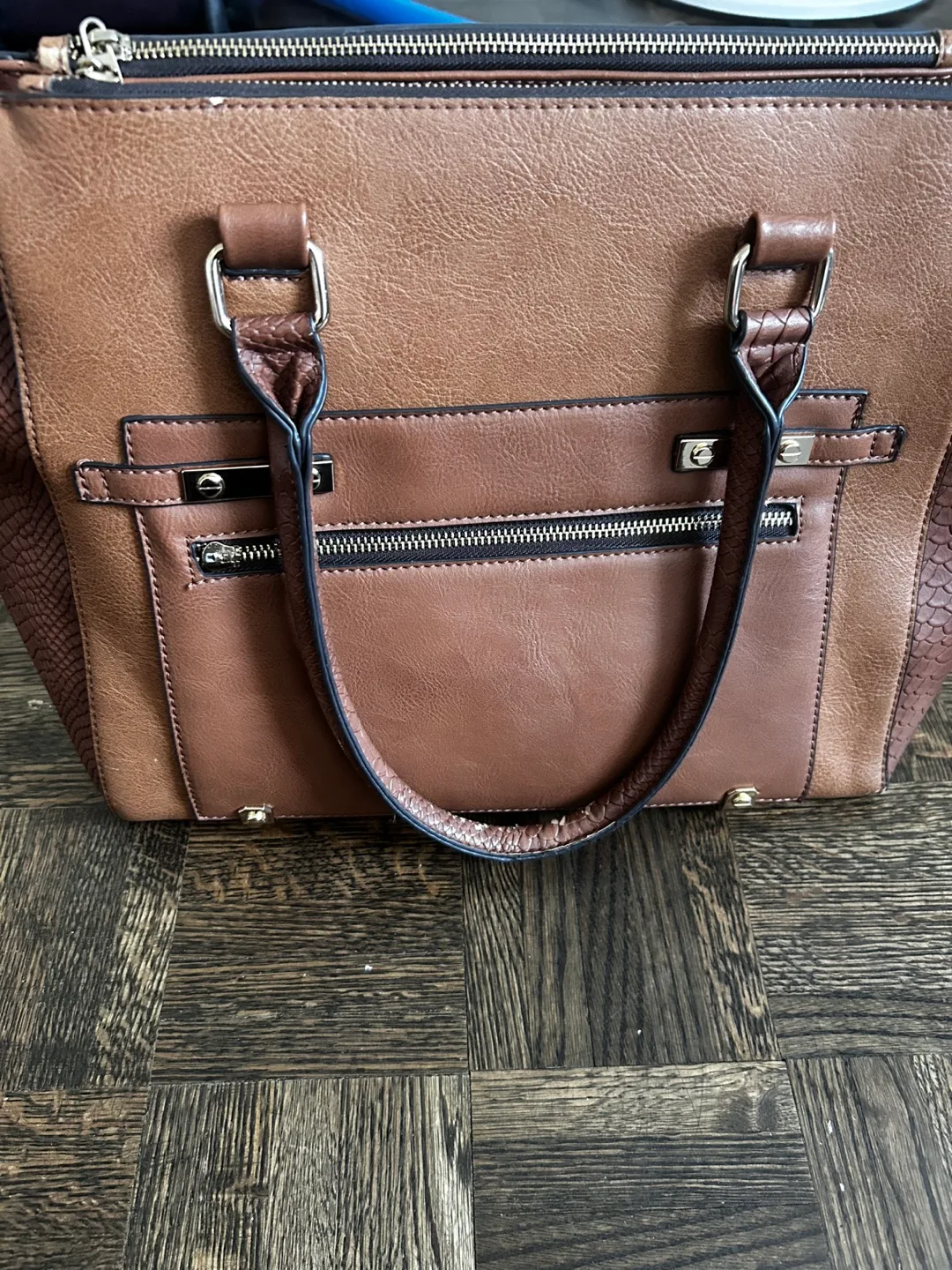 Coach purple hand bag image indicator(5)