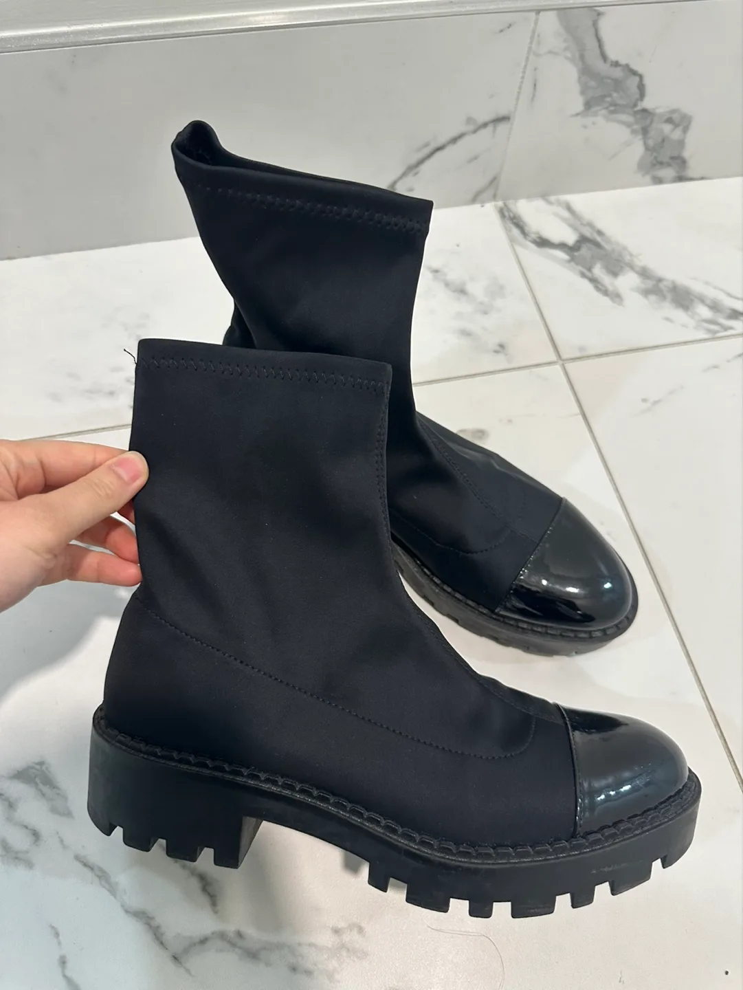Zara Black Sock Boots image indicator(2)