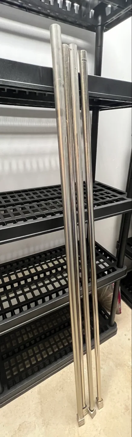 Four Metal curtain rods  with Mounting Hardware thumbnail