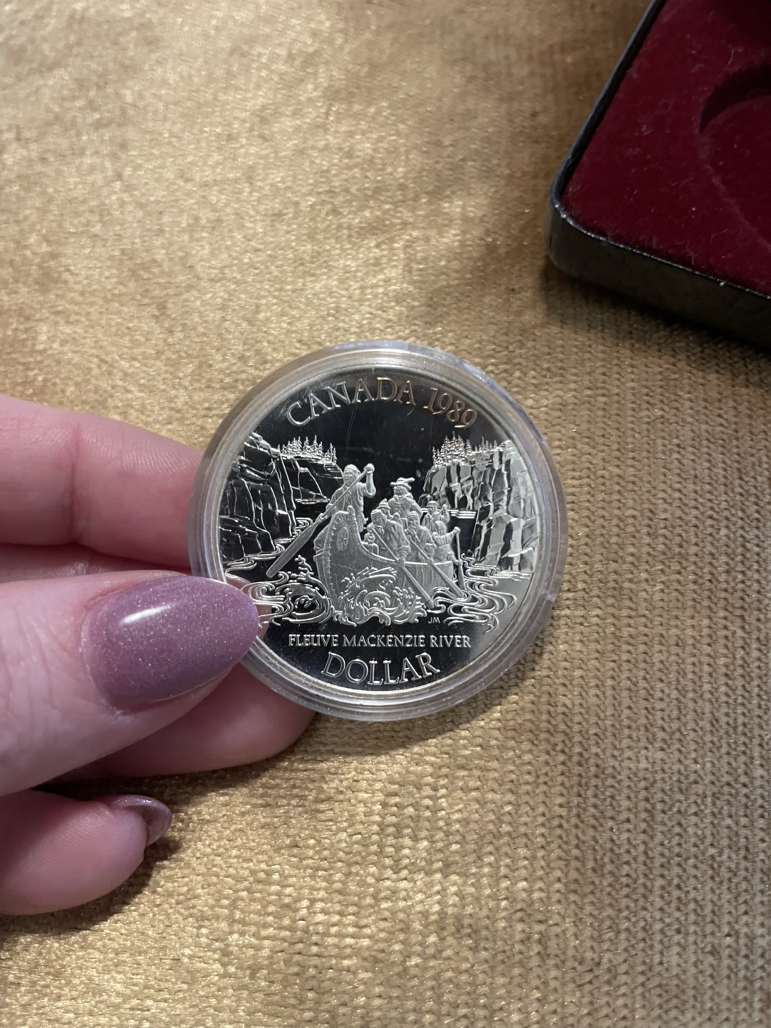 1989 Canada Silver Dollar Coin - Mackenzie River