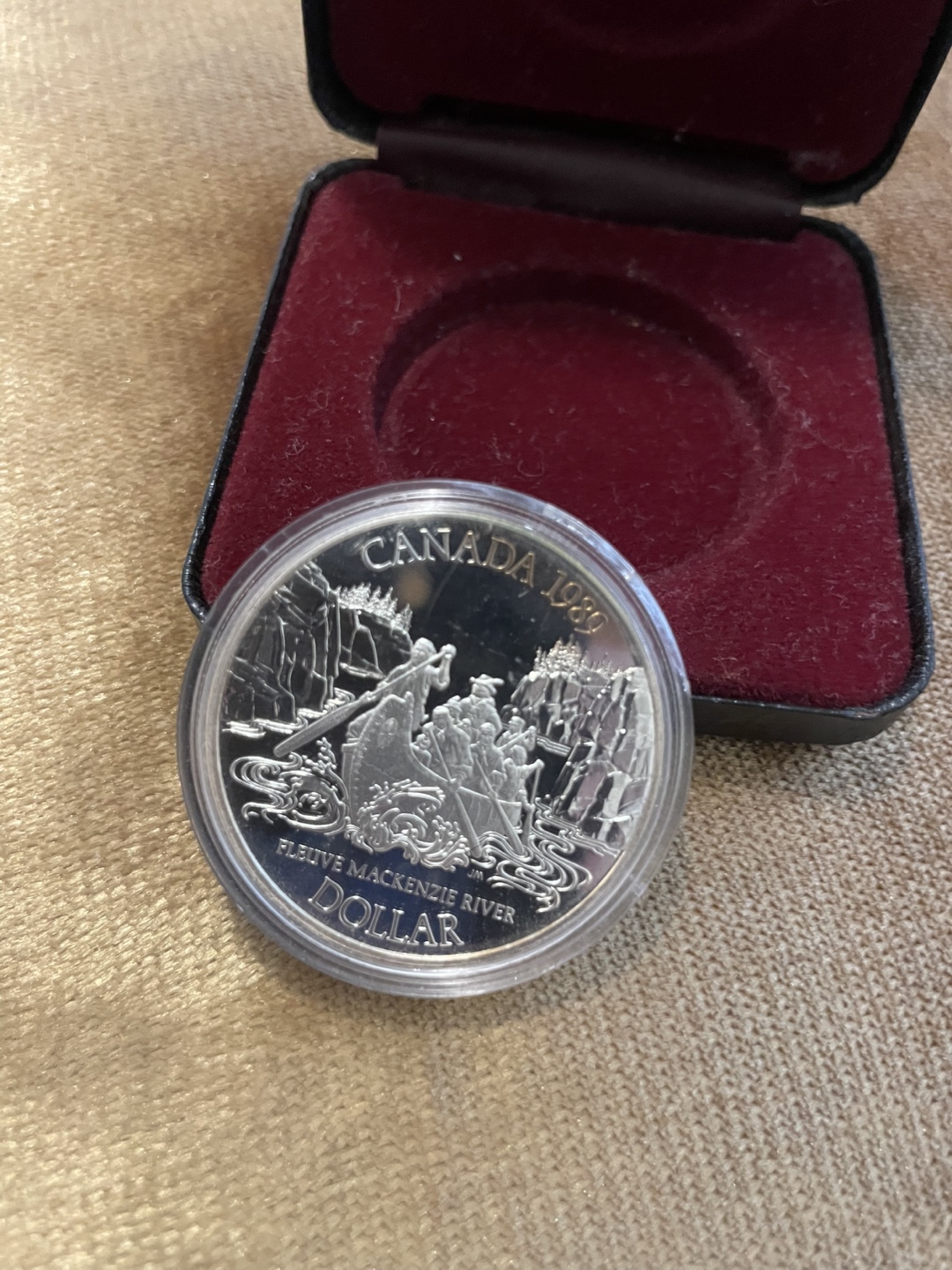 1989 Canada Silver Dollar Coin - Mackenzie River - photo 2