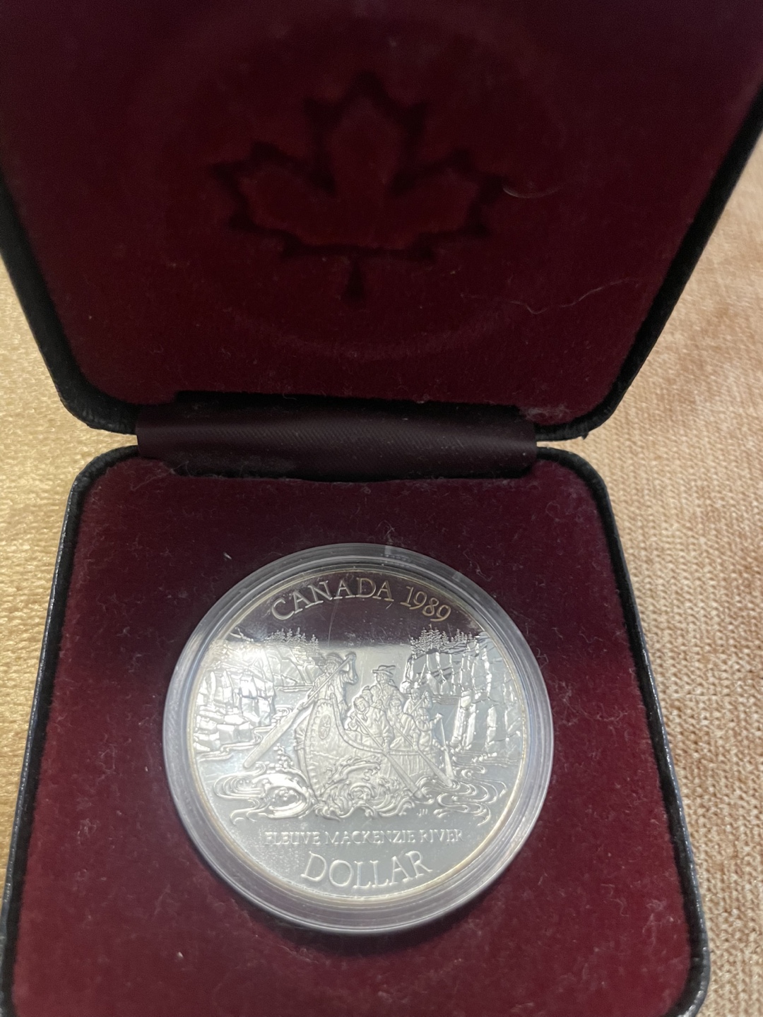 1989 Canada Silver Dollar Coin - Mackenzie River - photo 4