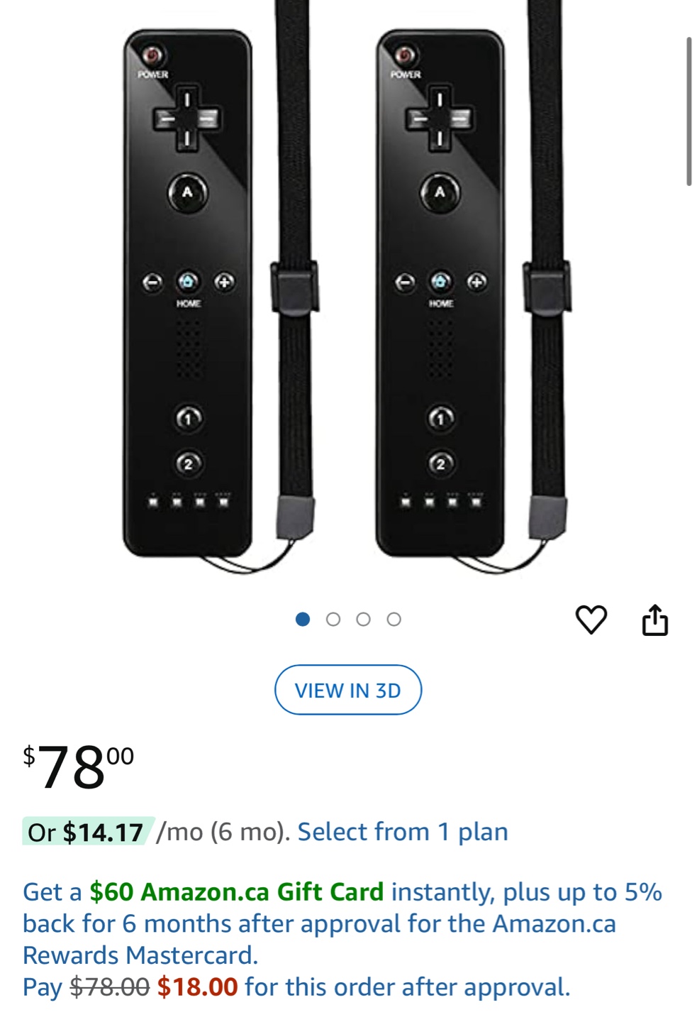 MOLICUI Wii Remote 2-Pack for Nintendo Wii/Wii U