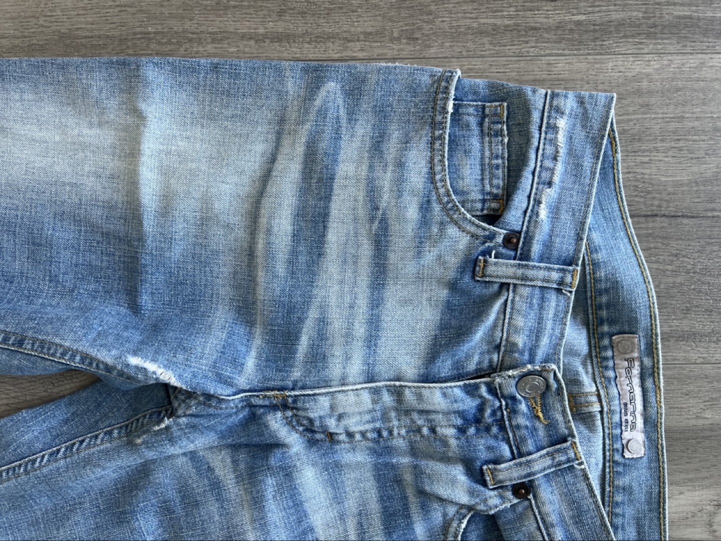 Fornarina Distressed Straight Jeans Size 27 - photo 2