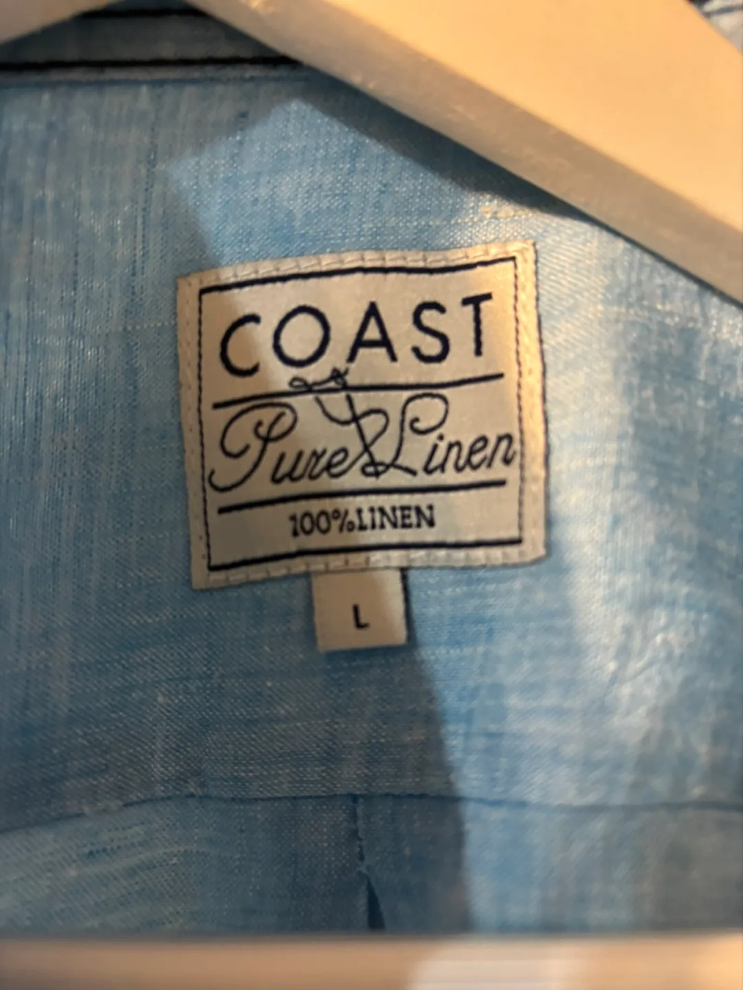 Men's Coast Pure Linen Button-Down Shirt - Size L image indicator(2)