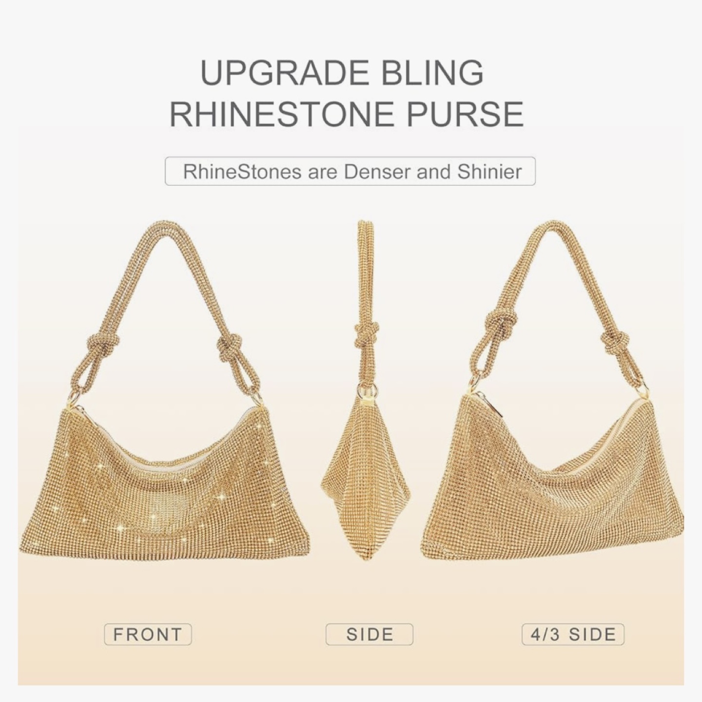 Gold Rhinestone Evening Bag - photo 4