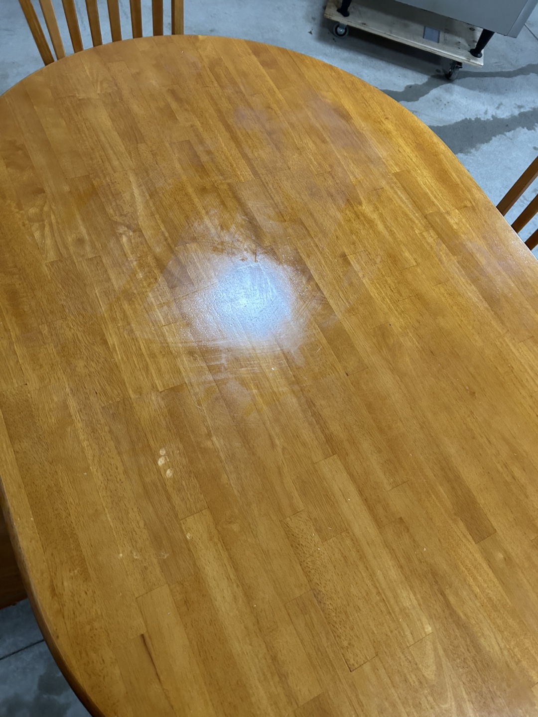 Wooden Oval Dining Table and Four Chairs Set - photo 4