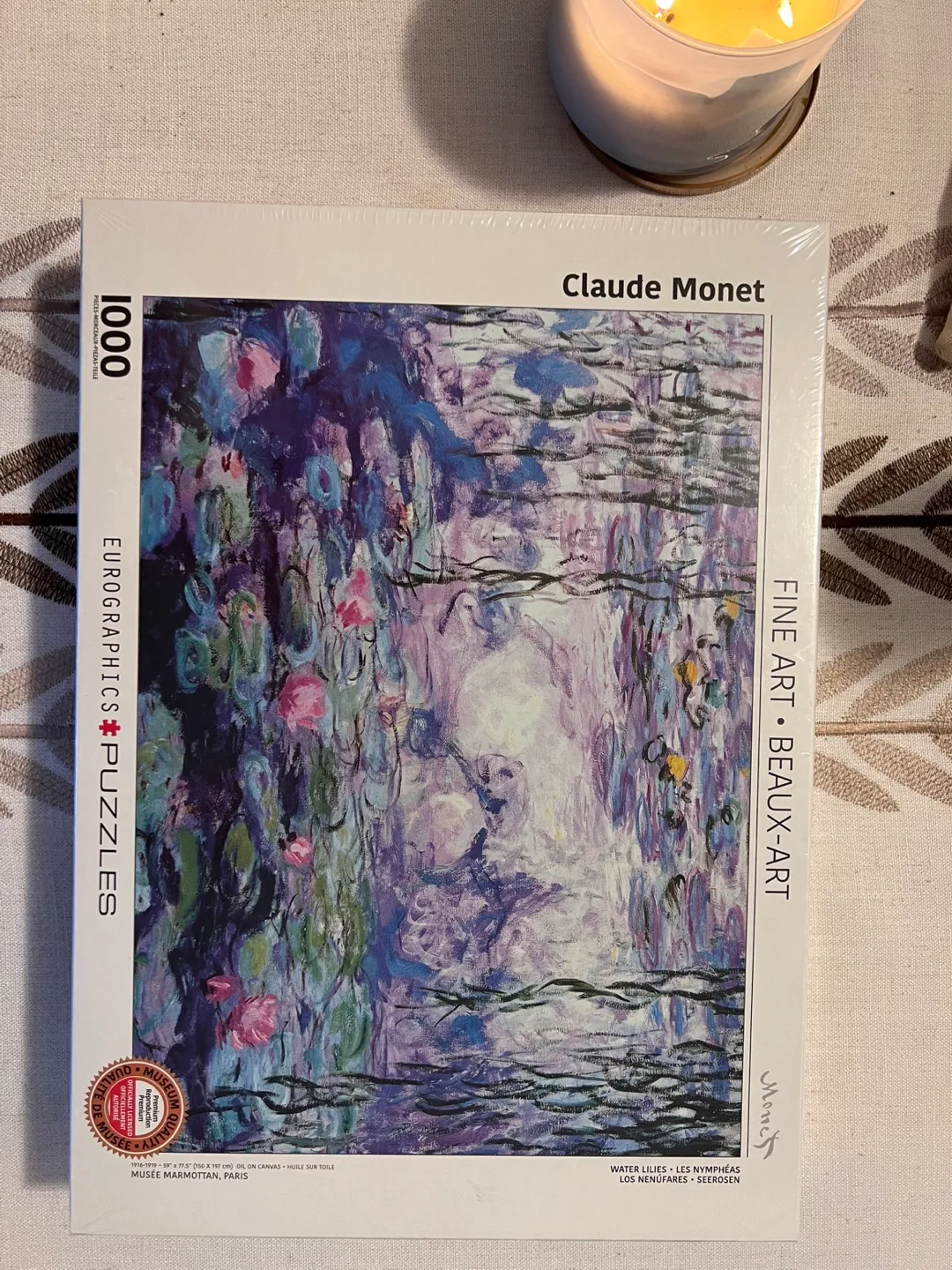 1000-Piece Claude Monet Water Lilies Jigsaw Puzzle thumbnail
