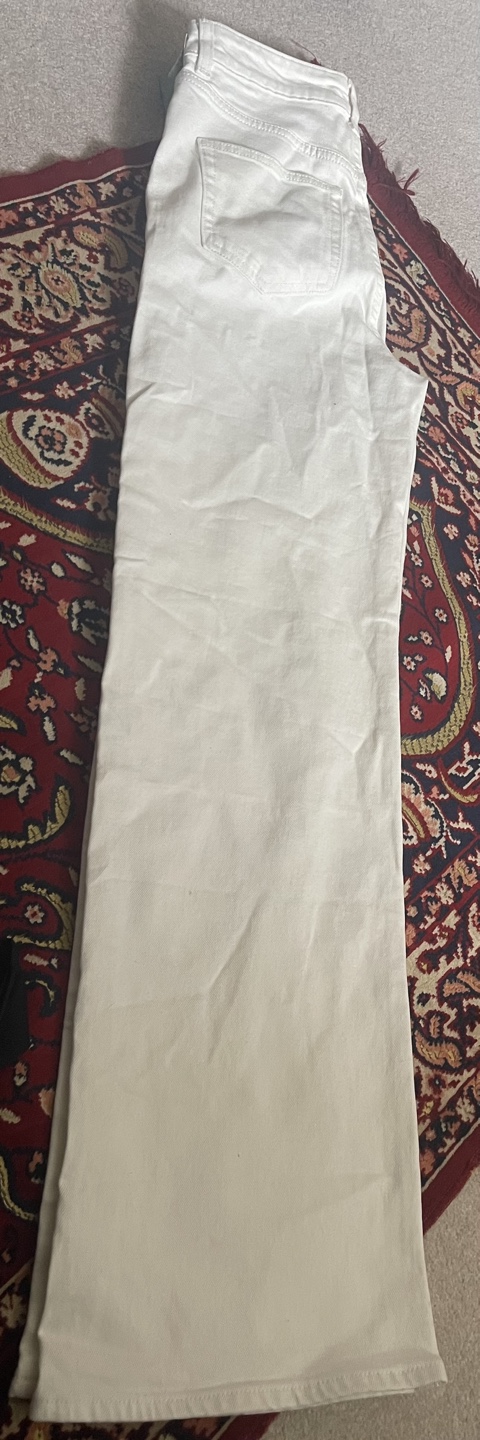 💚 H&M White Wide Leg Jeans - Size 4 - photo 3