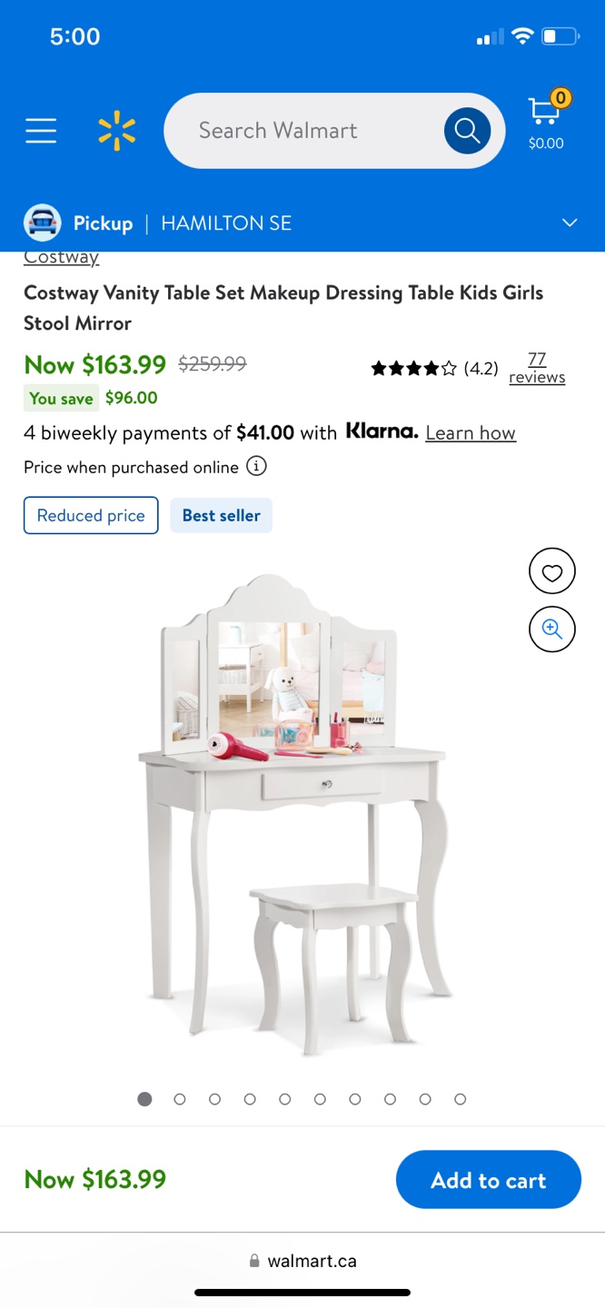Costway Vanity Set - White