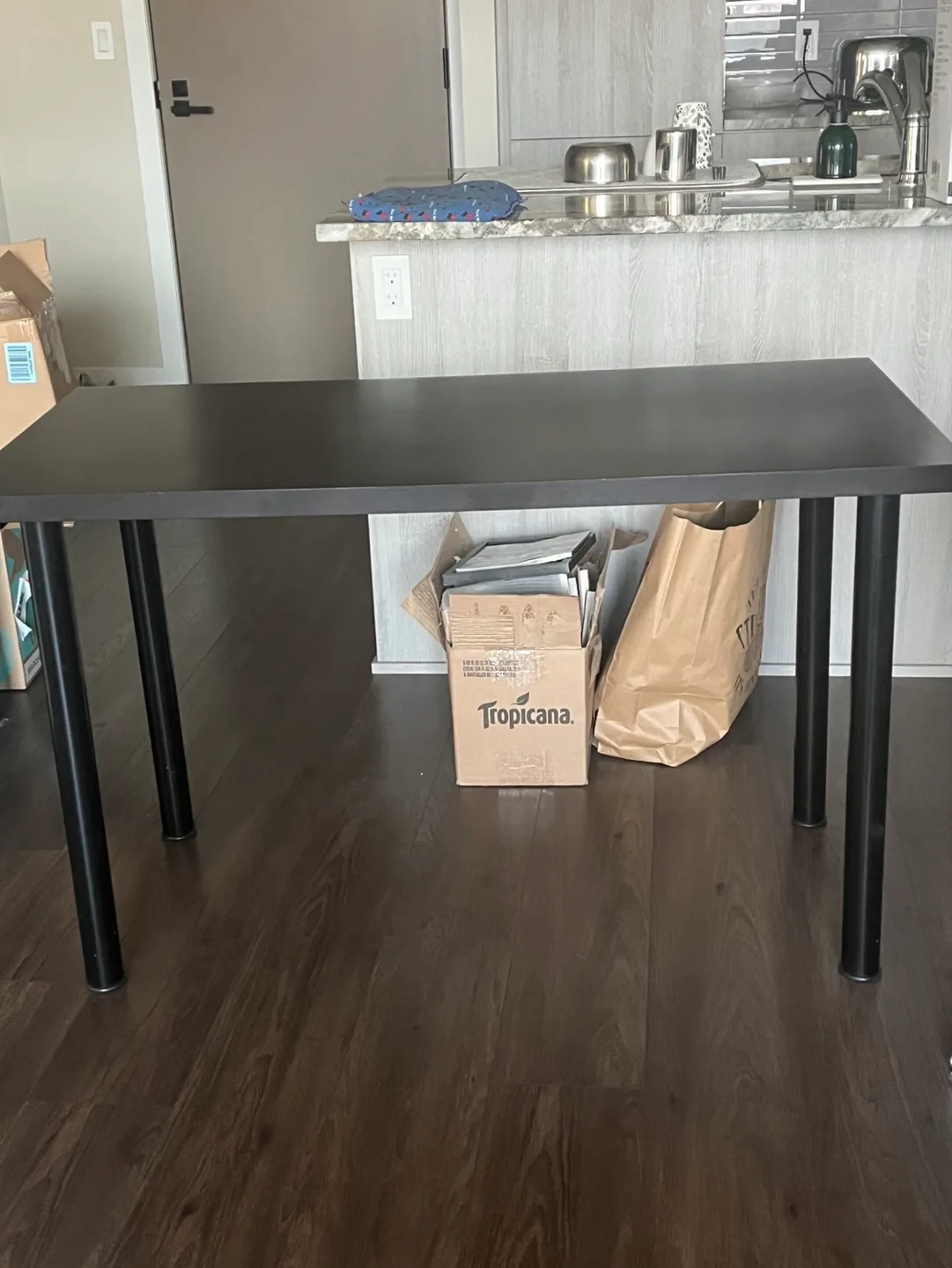 IKEA LINNMON/ADILS Desk - Black-Brown image indicator(3)