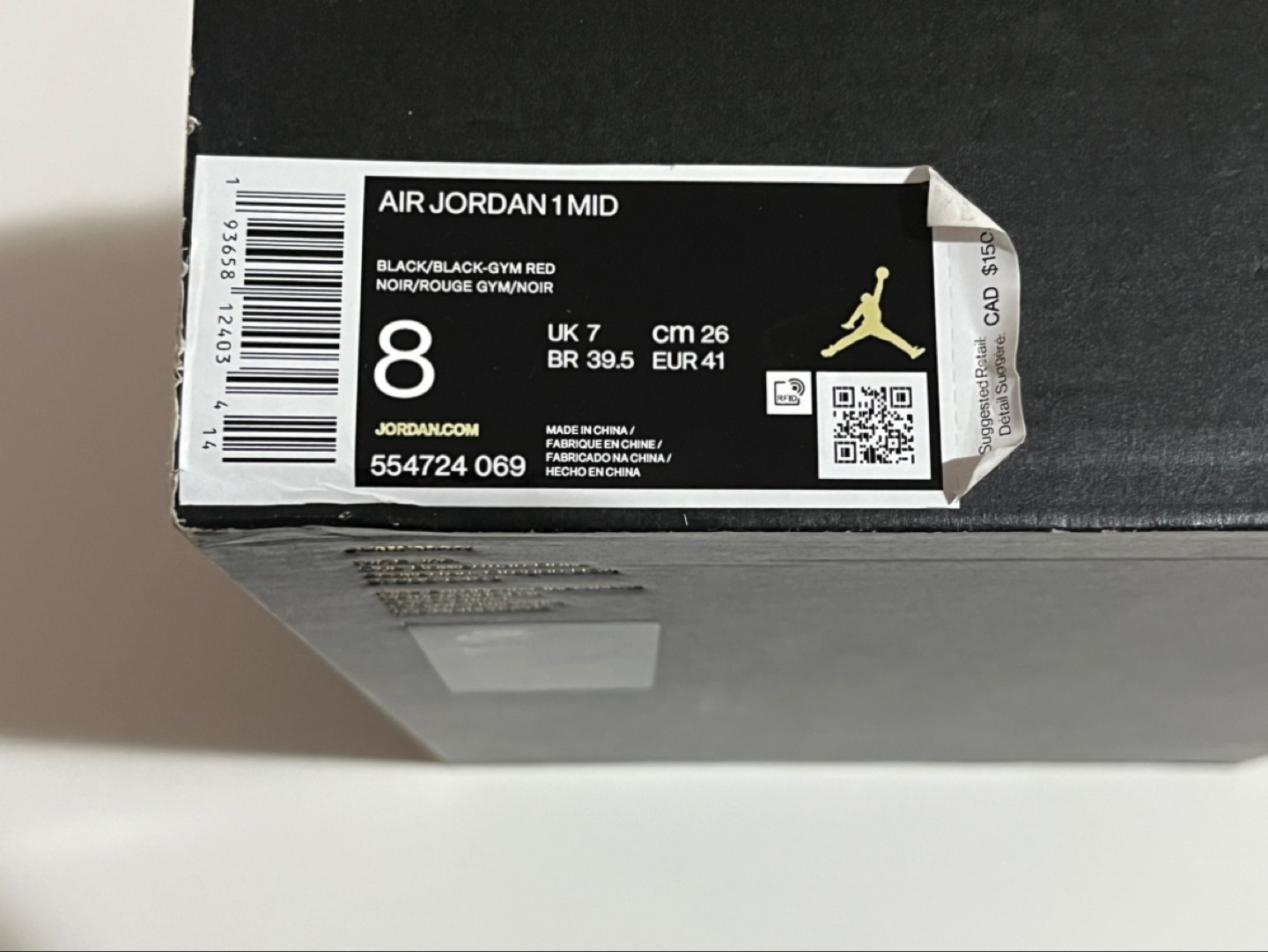 Air Jordan 1 Mid SE Purple/Black Size 8 - photo 3