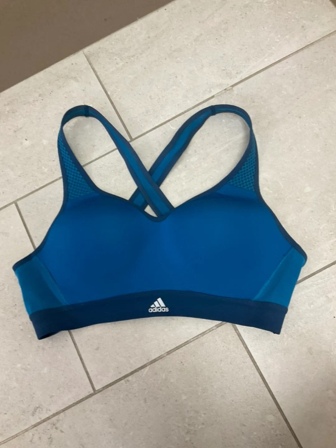 Adidas Blue Sports Bra thumbnail