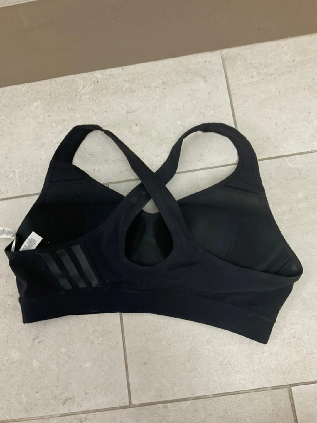 Adidas Black Sports Bra thumbnail