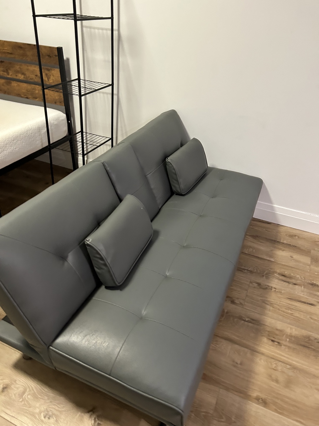 Gray Futon Sofa Bed - photo 5