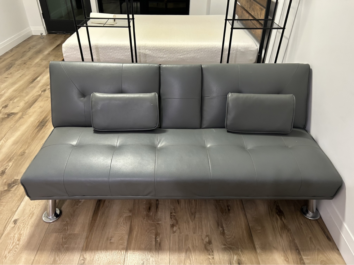 Gray Futon Sofa Bed