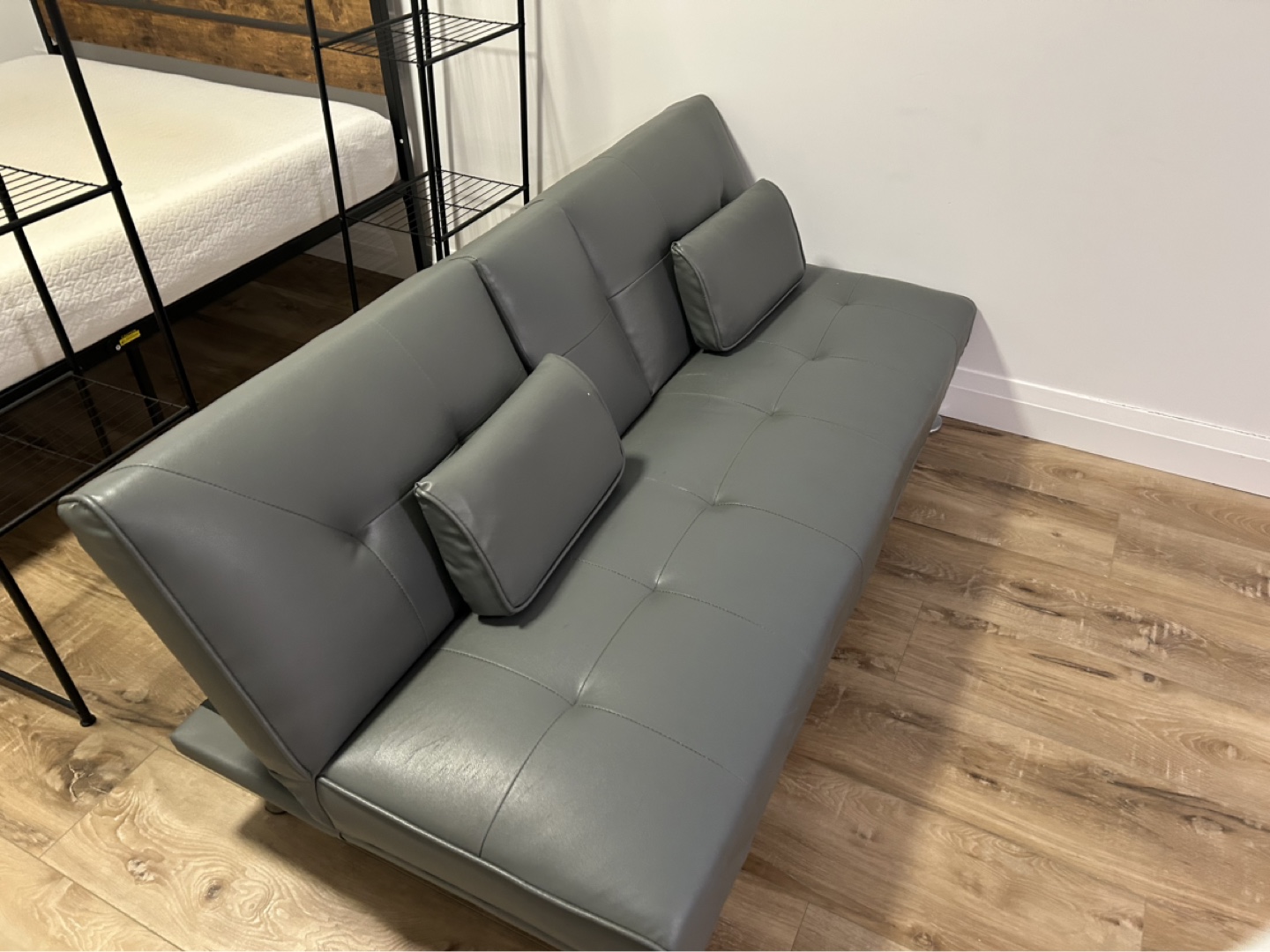 Gray Futon Sofa Bed - photo 3