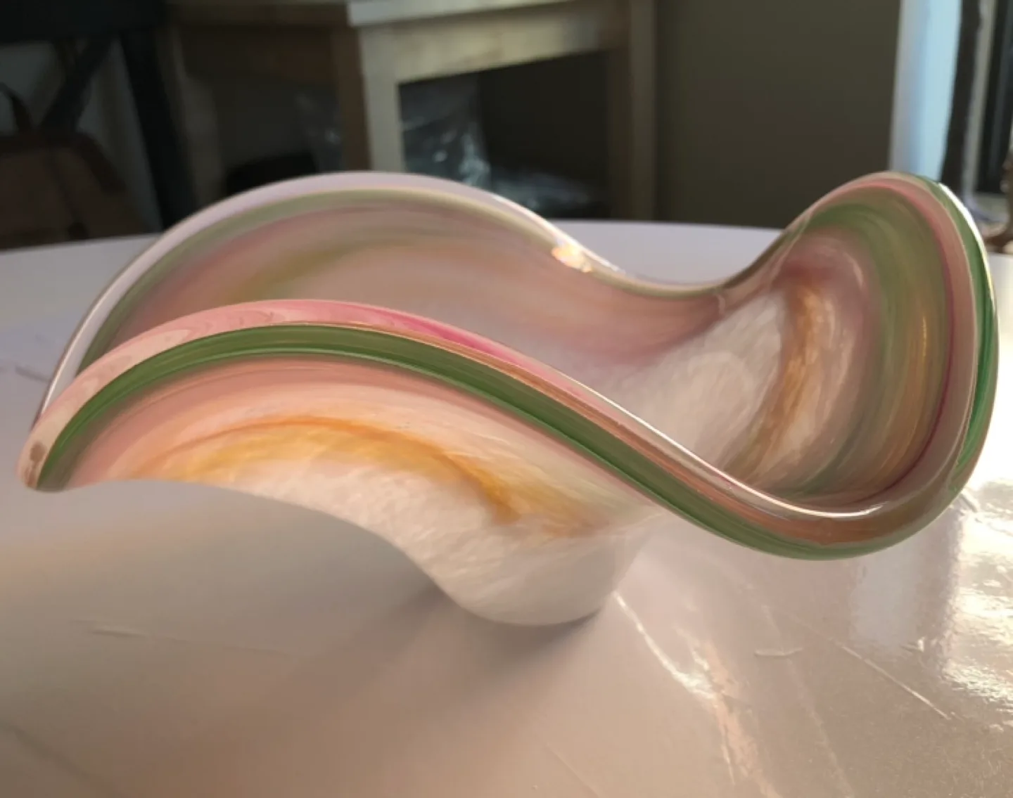 Murano Glass Bowl, Pastel Swirl Design image indicator(7)