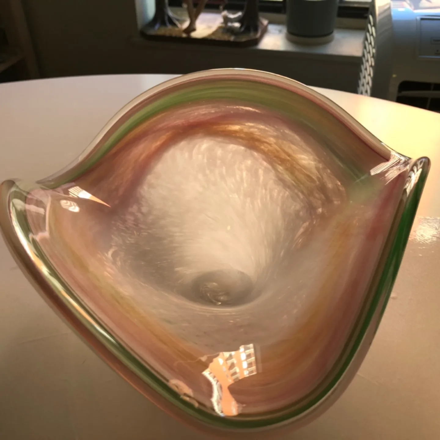 Murano Glass Bowl, Pastel Swirl Design image indicator(8)