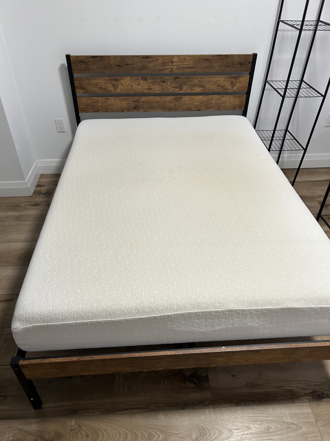 Full-Size Bed Frame with Mattress - photo 3