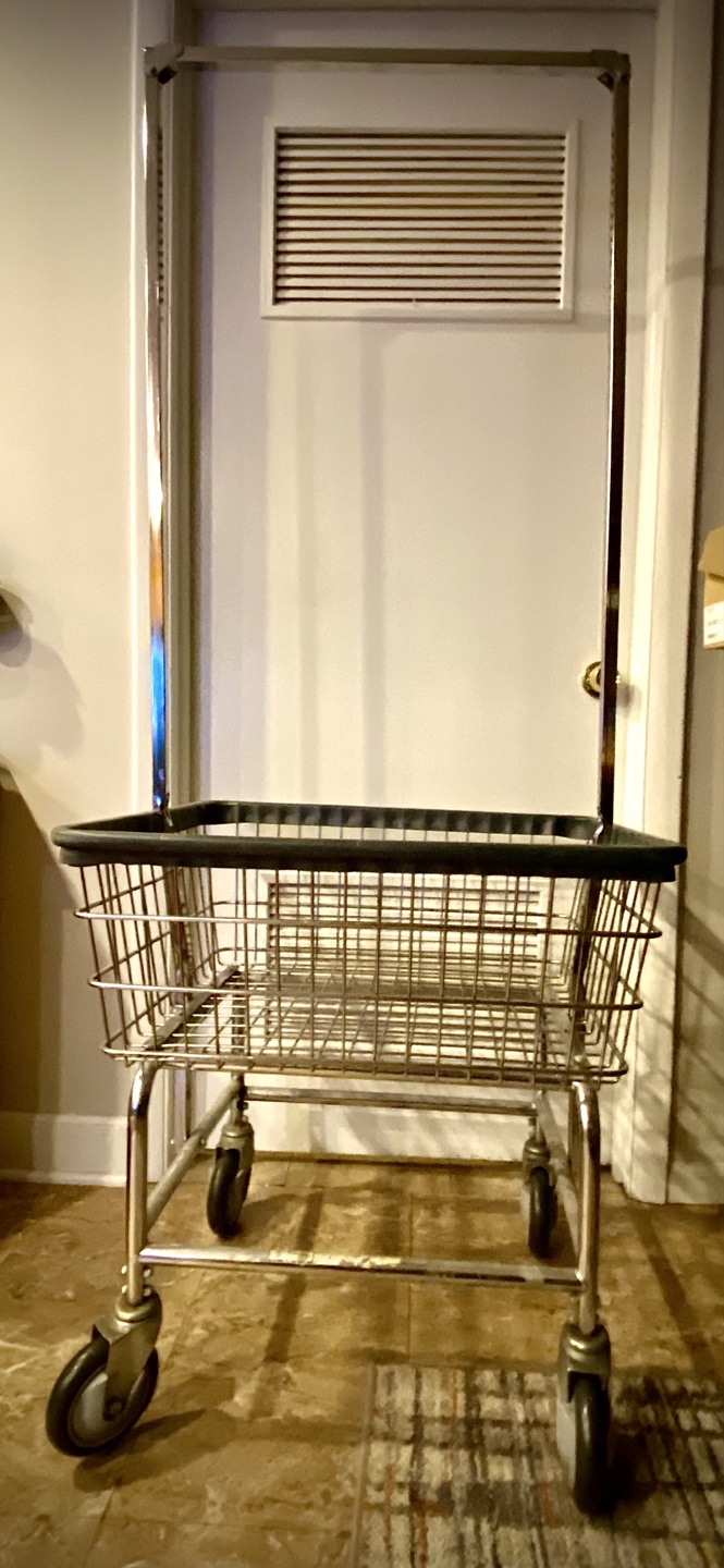 Rolling Laundry Cart with Hanging Rack - photo 2