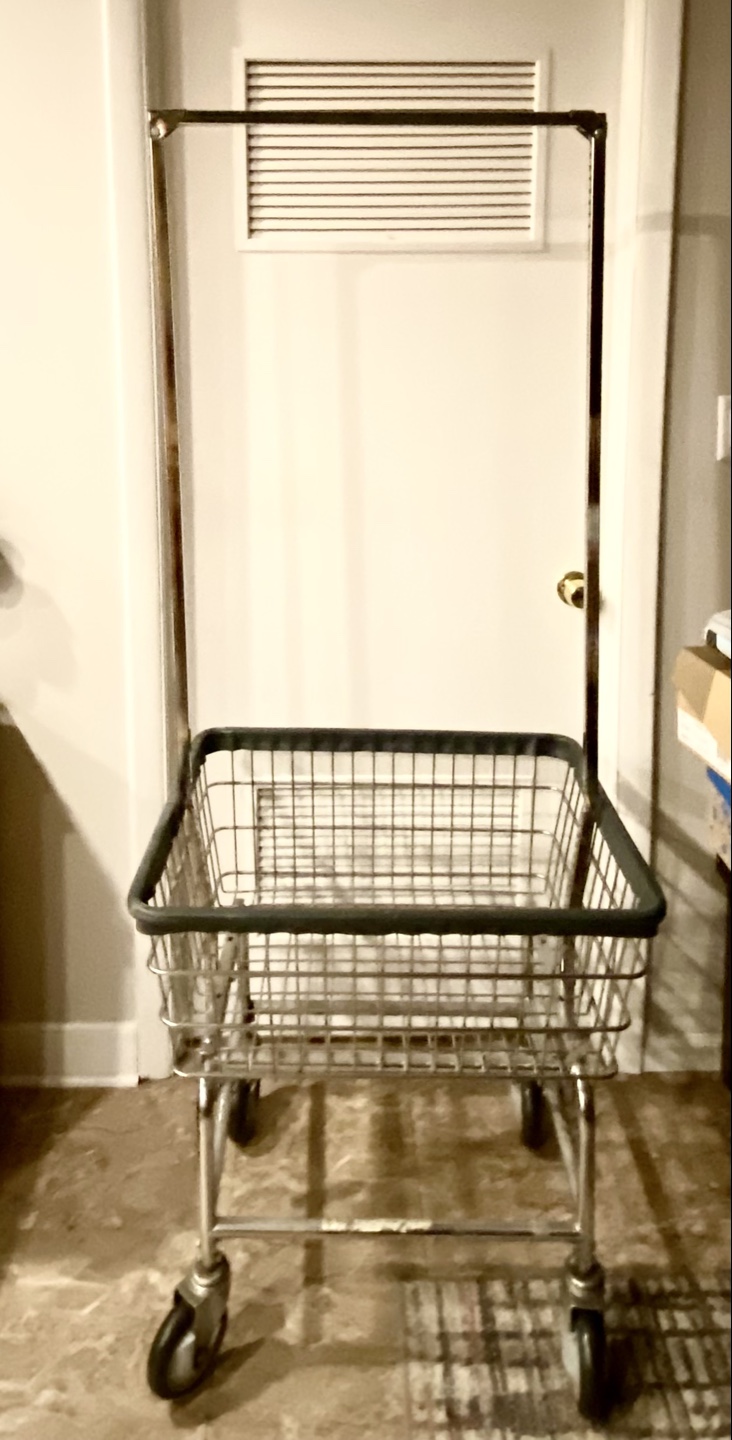 Rolling Laundry Cart with Hanging Rack