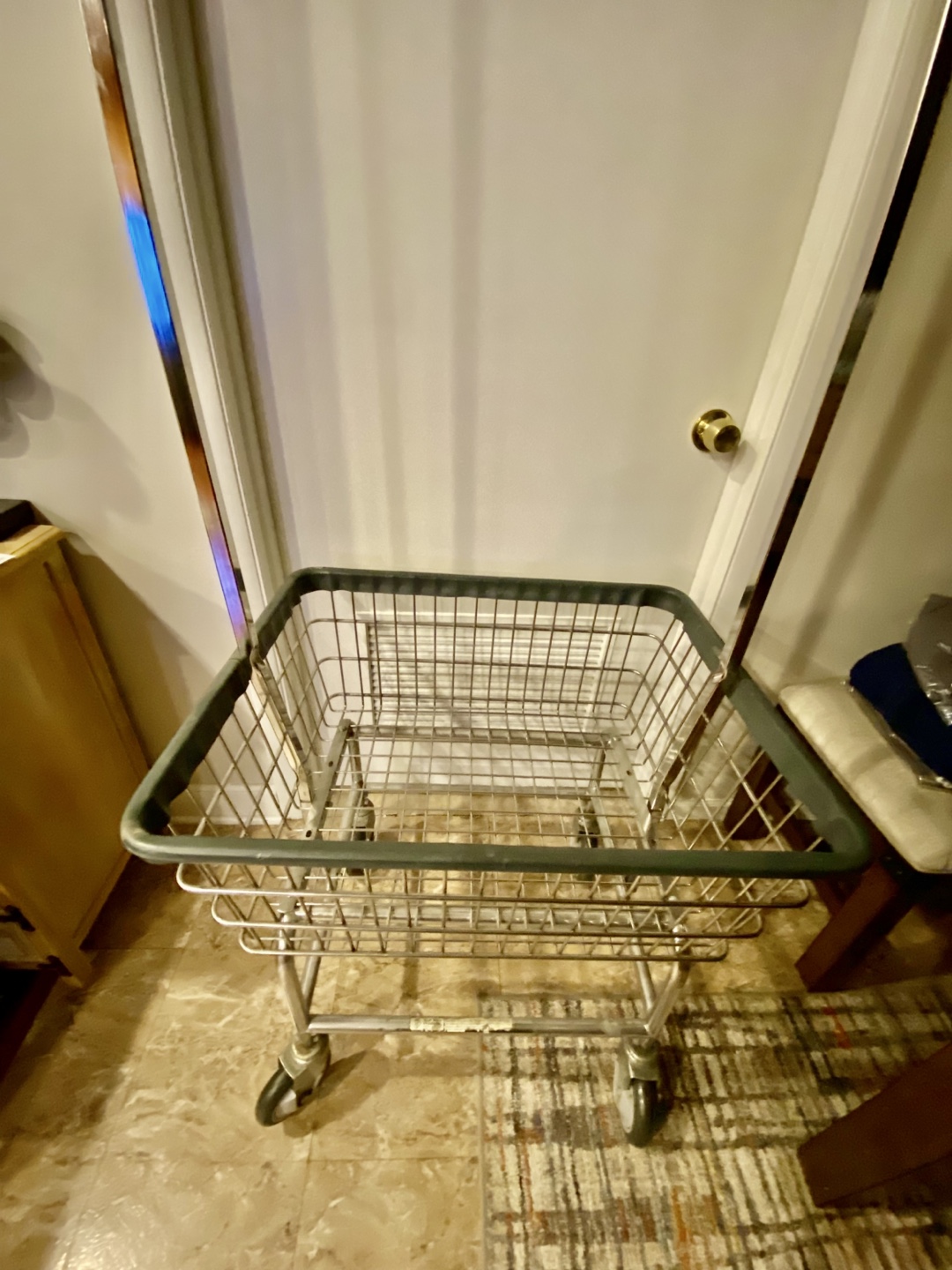 Rolling Laundry Cart with Hanging Rack - photo 3