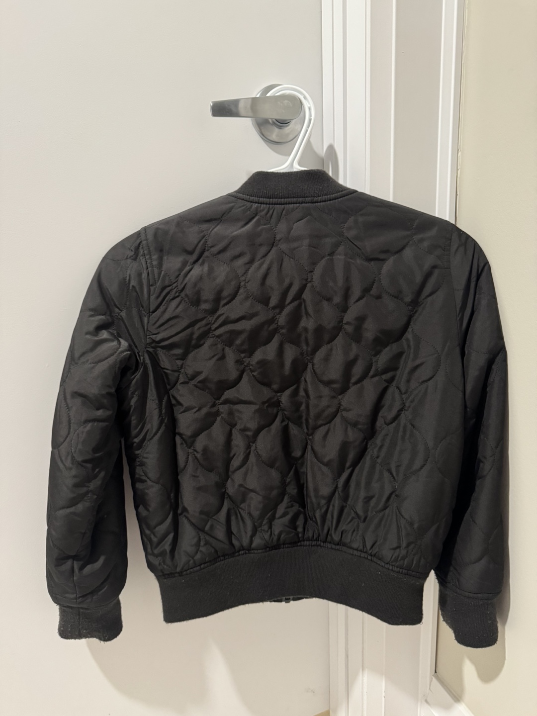 Abercrombie Kids Black Quilted Bomber Jacket - photo 2