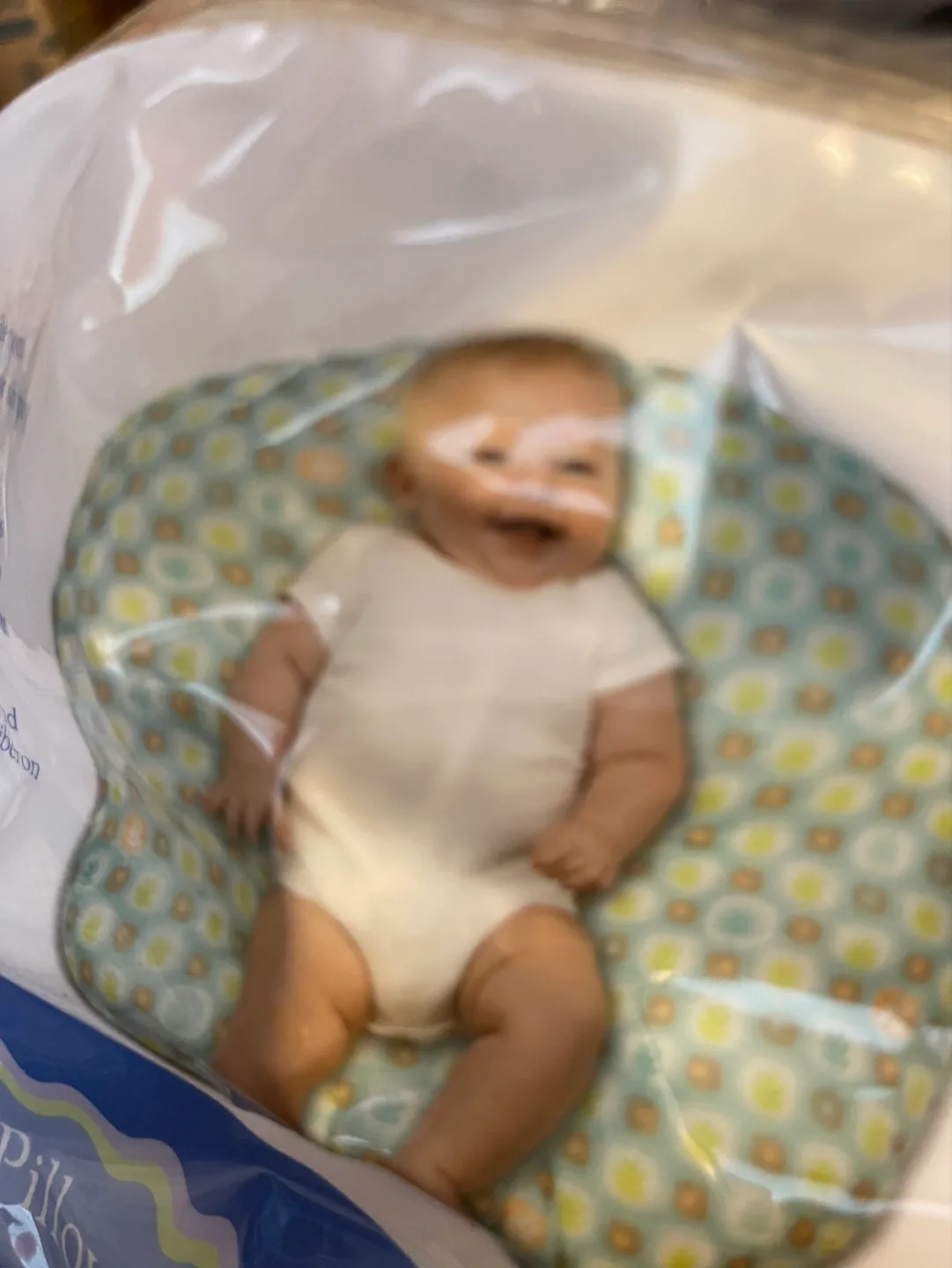 Newborn Lounger Pillow - Teal Floral image indicator(3)