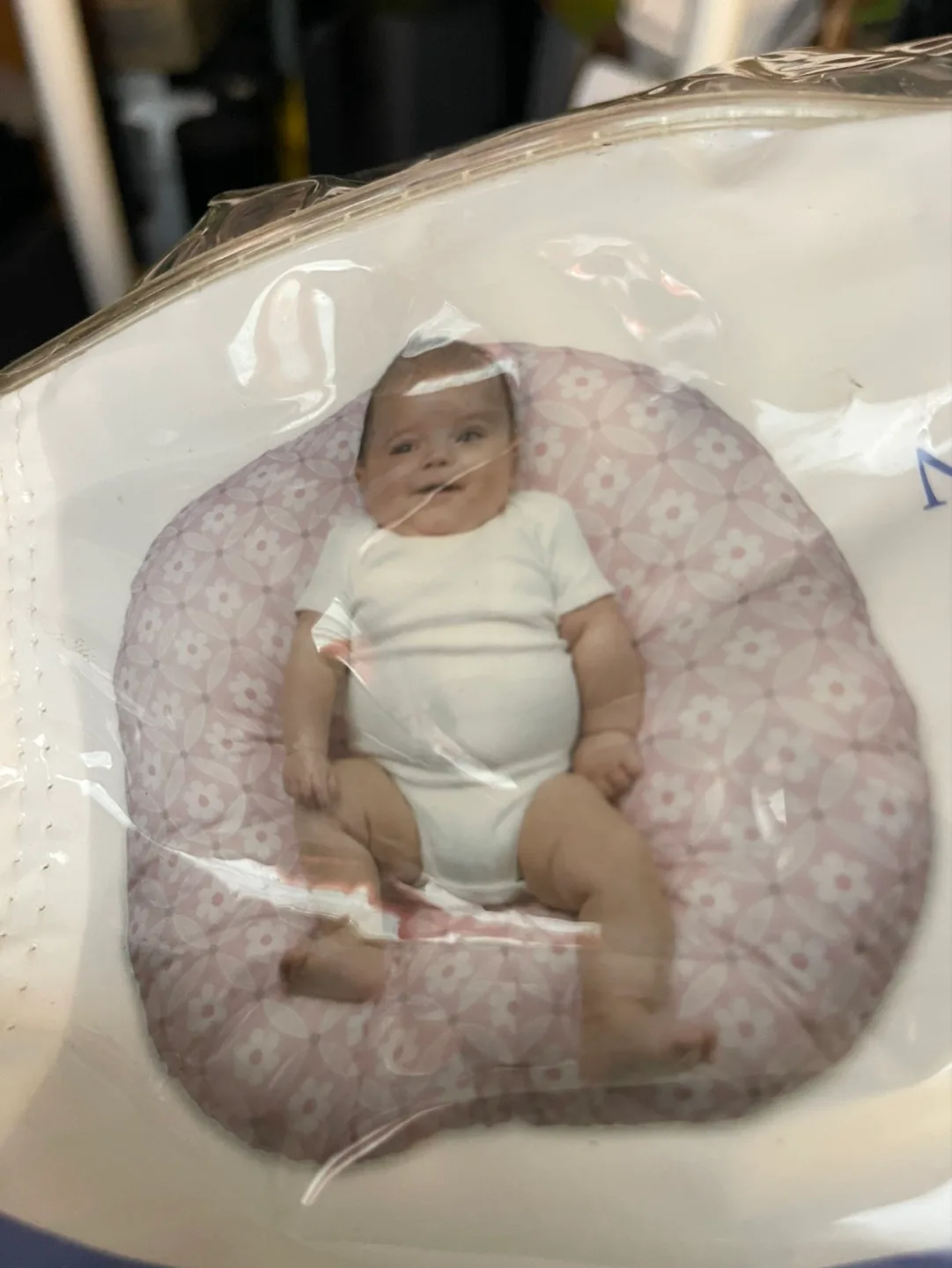 Newborn Lounger Pillow - Teal Floral image indicator(6)