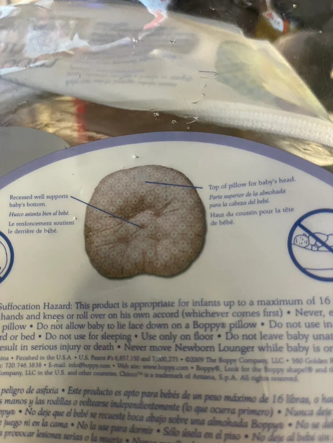 Newborn Lounger Pillow - Teal Floral image indicator(9)