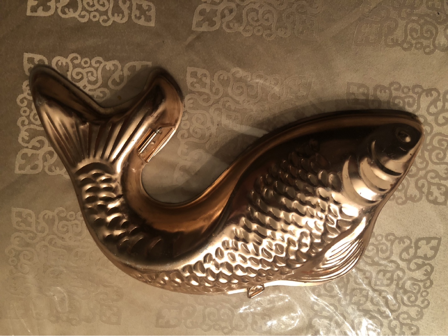 Vintage Copper Fish Shaped Baking Mould