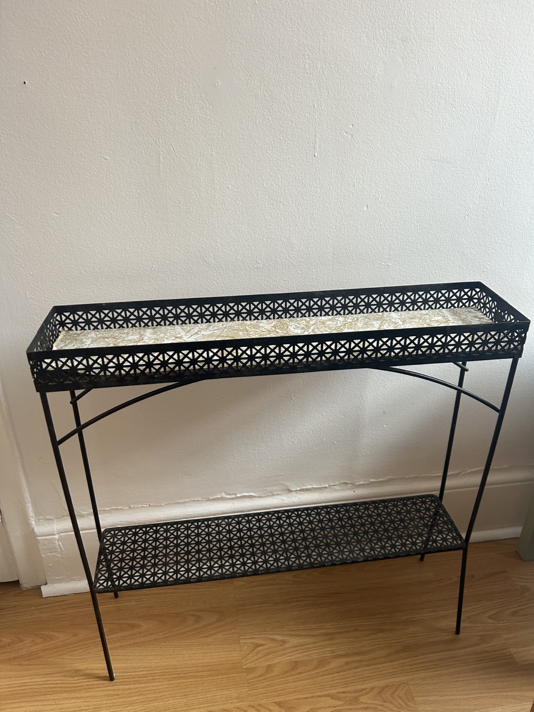Mid-Century Modern Black Metal Planter Stand - photo 3