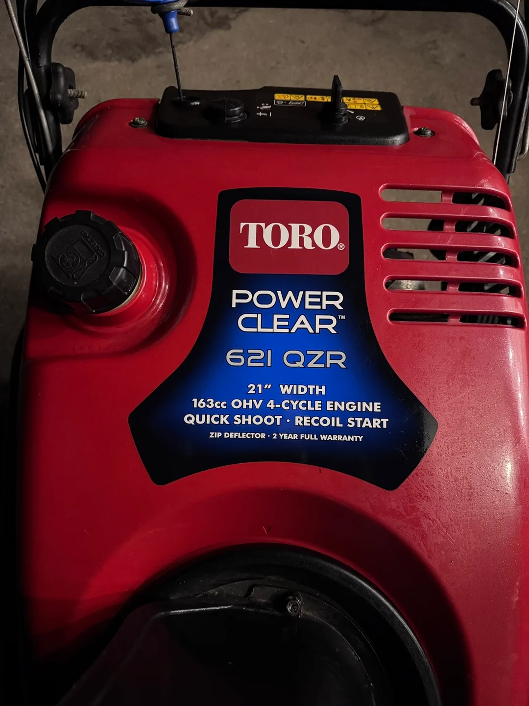 Toro Power Clear 621 QZR 21" Snowblower image indicator(3)