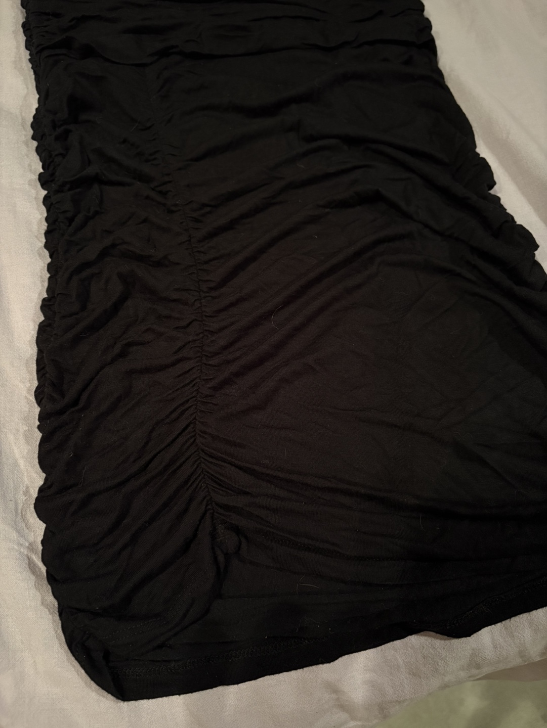 Elegant Black Ruched Mini Dress - photo 2