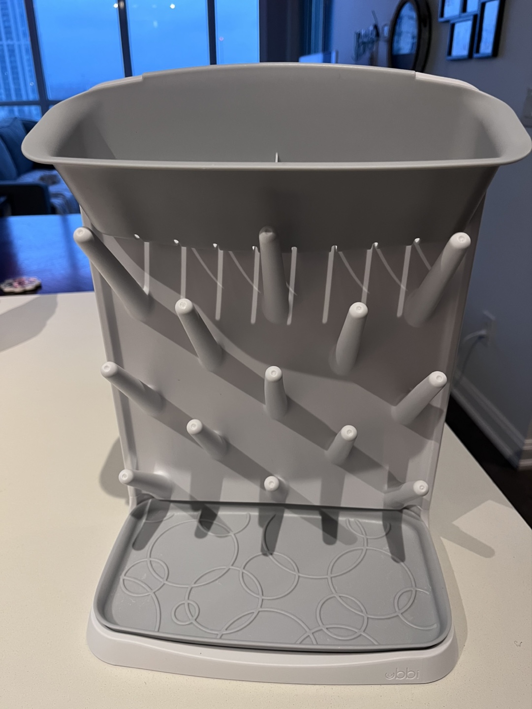 Ubbi Baby Bottle Drying Rack -  Grey