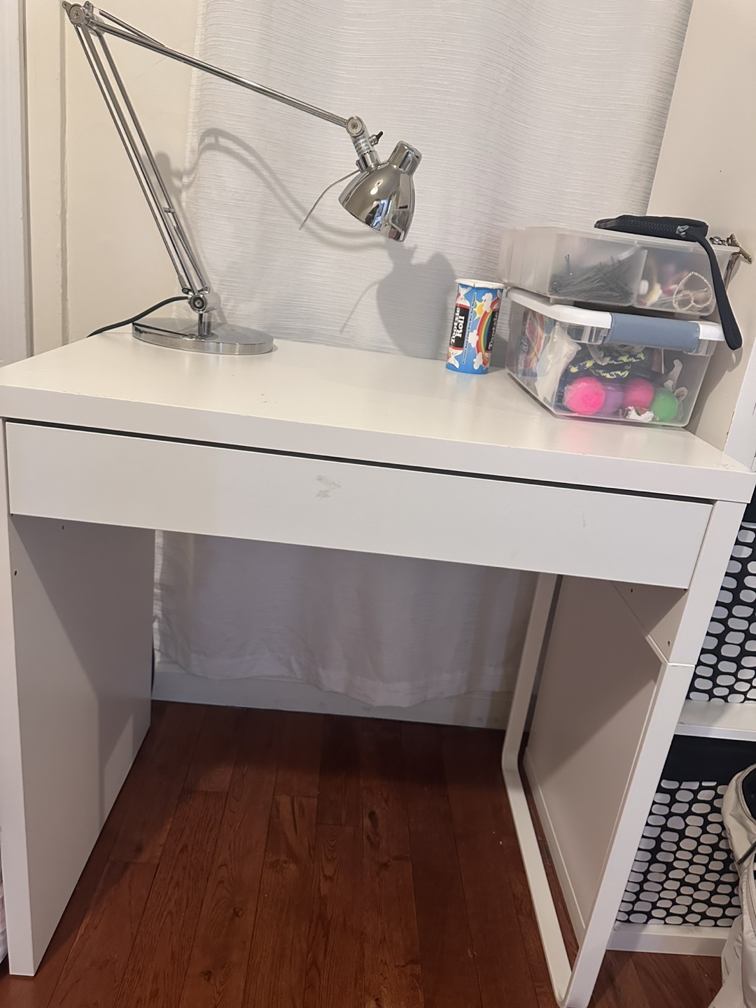 White Desk with Drawer