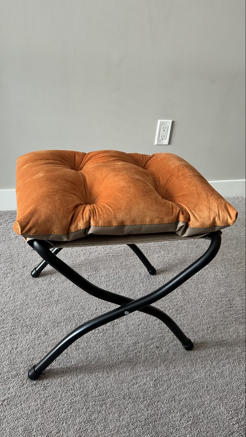 NEW Velvet Accent Chair and Ottoman Set - photo 3
