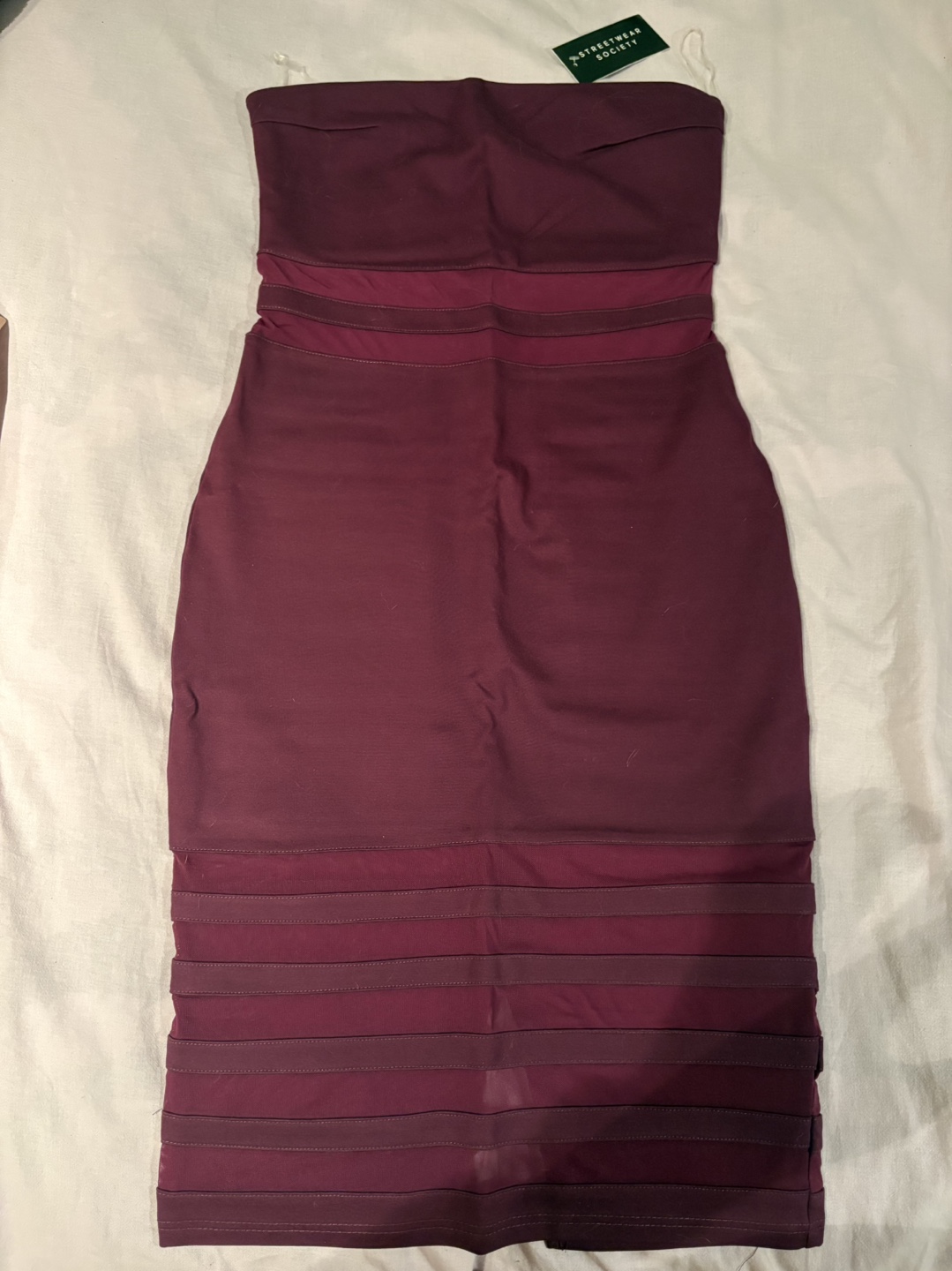 BNWT Burgundy Midi Dress, Size M